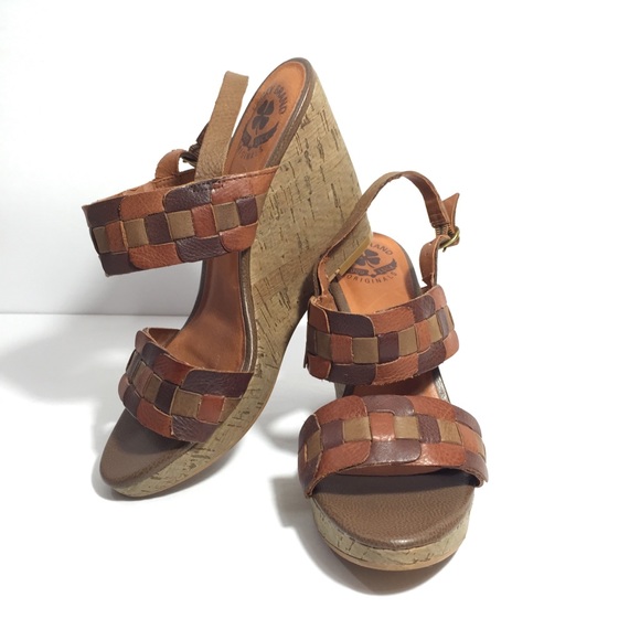 Lucky Brand Shoes - LUCKY BRAND Platform Wedge Sandals Shoes Brown